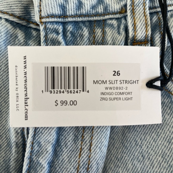 WeWoreWhat mom slit straight jean - Picture 3 of 3